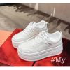 Minimalist Platform White Sneakers