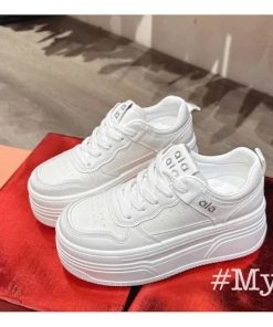 Minimalist Platform White Sneakers
